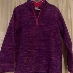 Pink and purple little girl fleece